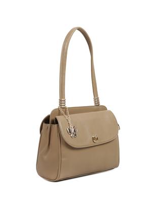 brown leatherette (pu) regular handbag - 16078199 - Standard Image - 2
