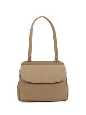 brown leatherette (pu) regular handbag - 16078199 - Standard Image - 4