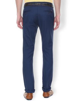 blue solid chinos - 16078418 - Standard Image - 2