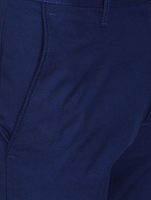 blue solid chinos - 16078418 - Standard Image - 4