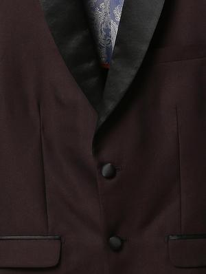 maroon polyester single breasted casual blazer - 16078555 - Standard Image - 5