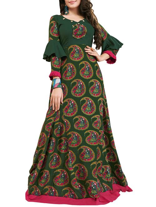 paisley printed flared kurta - 16079227 - Standard Image - 1