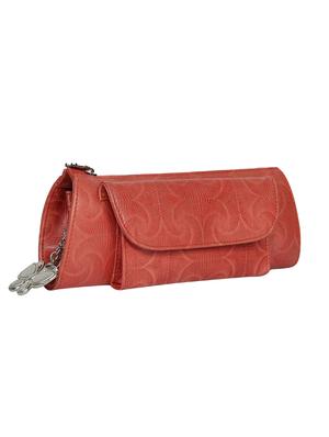 brown leatherette (pu) regular clutch and wallet combo - 16079474 - Standard Image - 2