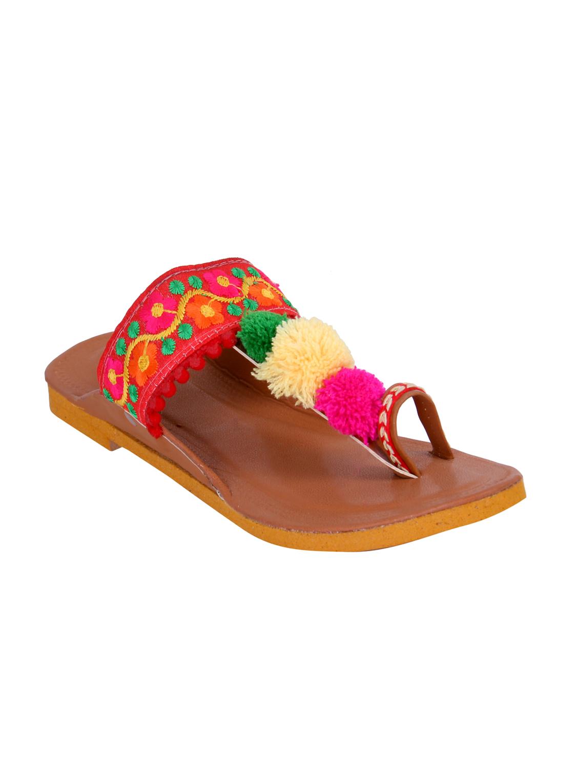 red one toe sandals - 16079622 - Zoom Image - 1