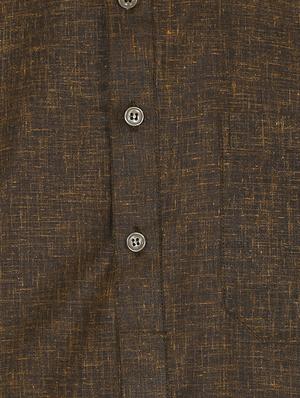 brown cotton long kurta - 16079730 - Standard Image - 4