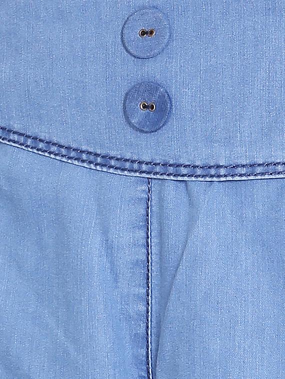 button detail flared palazzo - 16079740 - Zoom Image - 4