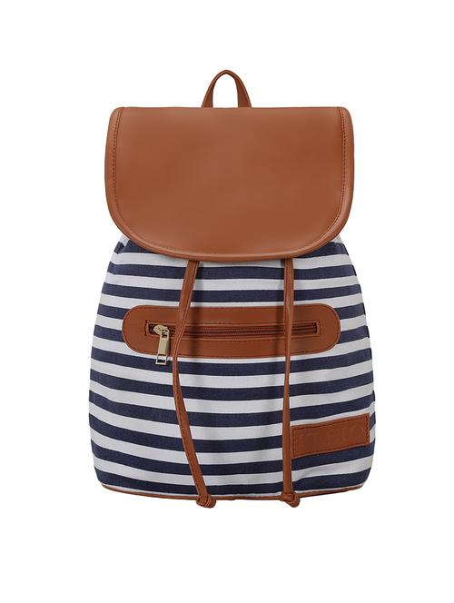 blue leatherette (pu) regular backpack - 16080570 - Standard Image - 1