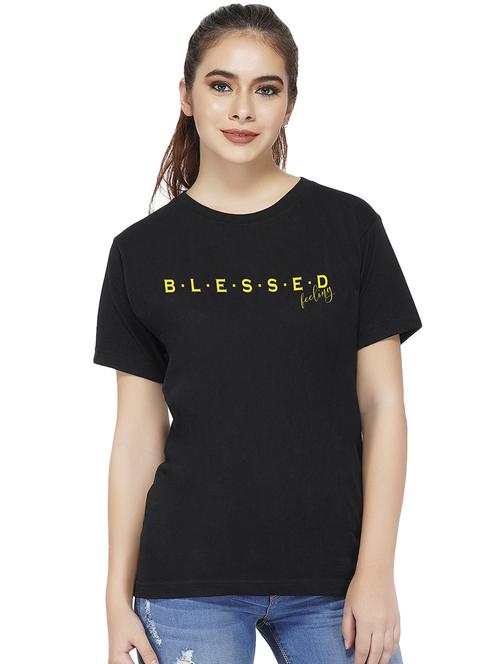 crew neck quirky text tee - 16081880 - Standard Image - 1