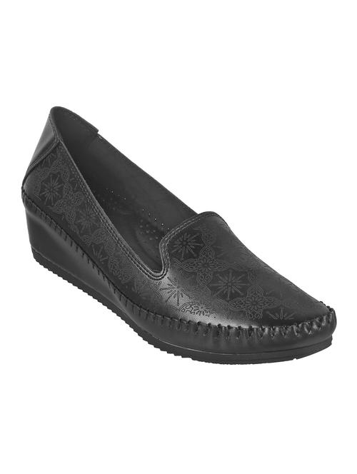 black slip on wedges - 16082537 - Standard Image - 1