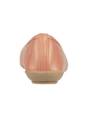 pink leatherette slip on ballerina - 16082622 - Standard Image - 3