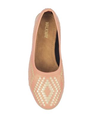 pink leatherette slip on ballerina - 16082622 - Standard Image - 4
