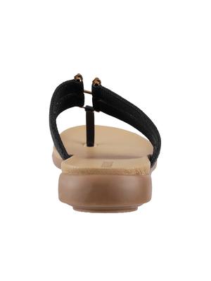 black t-strap sandals - 16083214 - Standard Image - 3