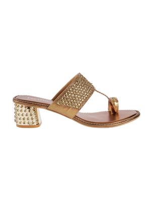 gold one toe sandals - 16084242 - Standard Image - 2