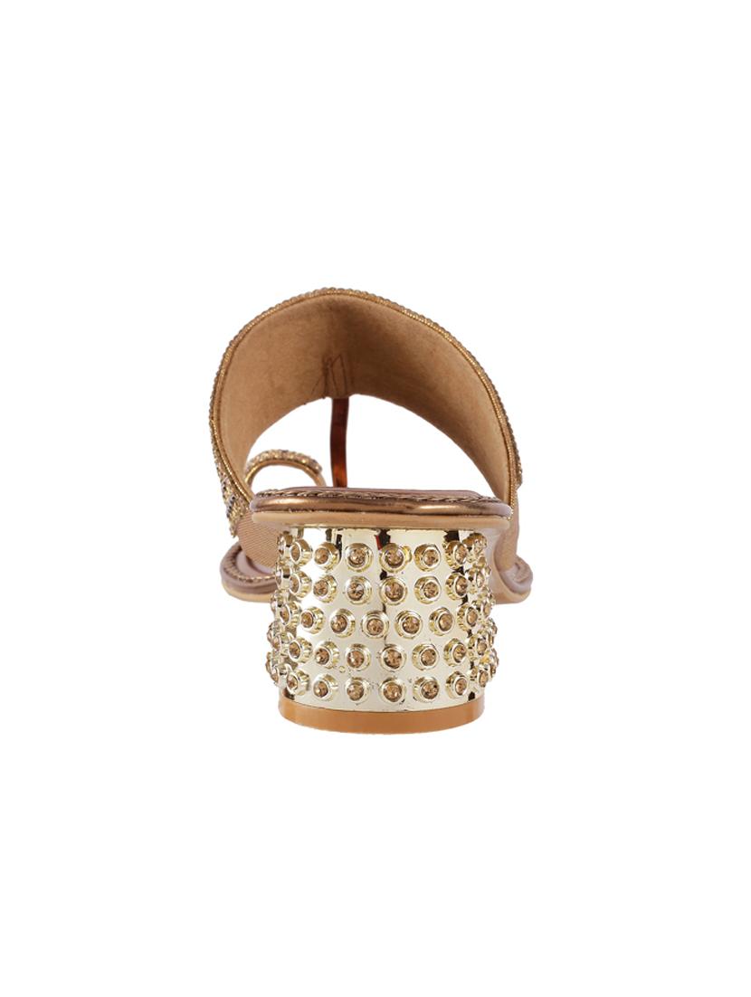 gold one toe sandals - 16084242 - Zoom Image - 3