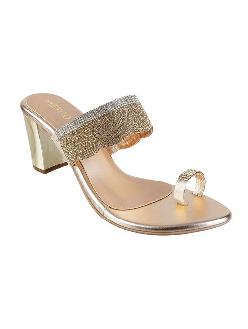 gold one toe sandals - 16084260 - Standard Image - 1