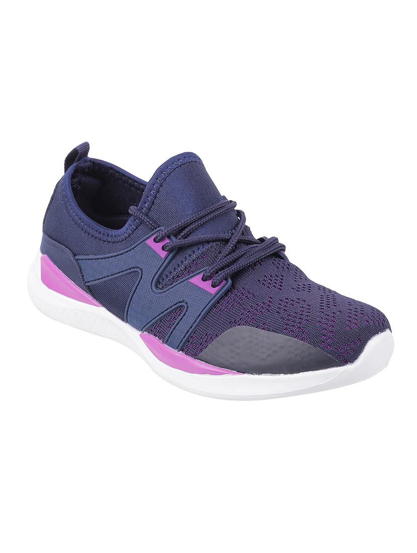 blue mesh lace-up sports shoes - 16084489 - Zoom Image - 1