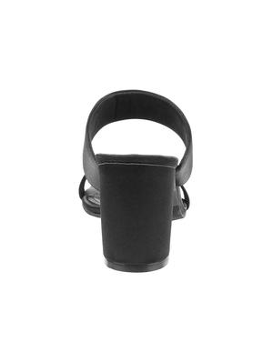 black slip on sandals - 16084693 - Standard Image - 3