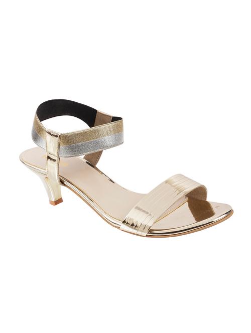 gold patent leather back strap sandals - 16084710 - Standard Image - 1