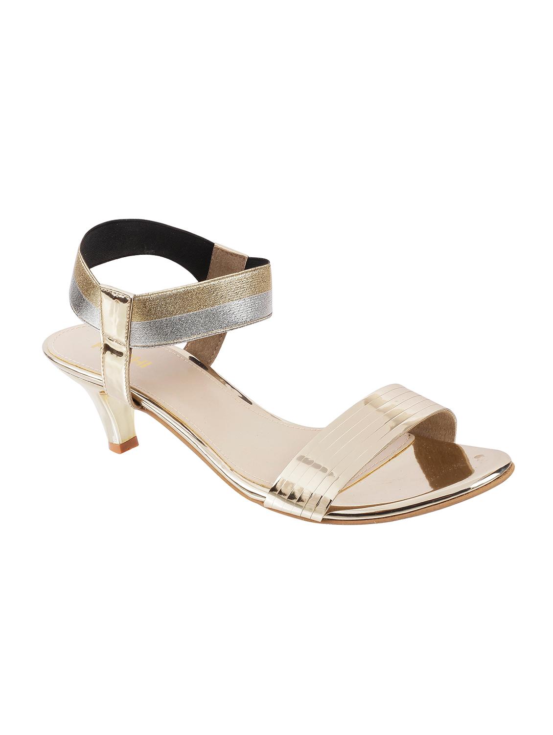 gold patent leather back strap sandals - 16084710 - Zoom Image - 1