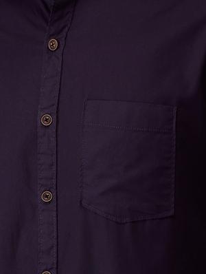 purple solid casual shirt - 16085090 - Standard Image - 4