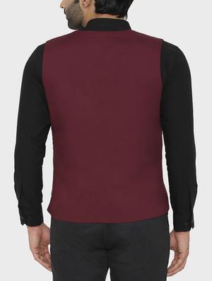 red cotton waist coat - 16085933 - Standard Image - 3