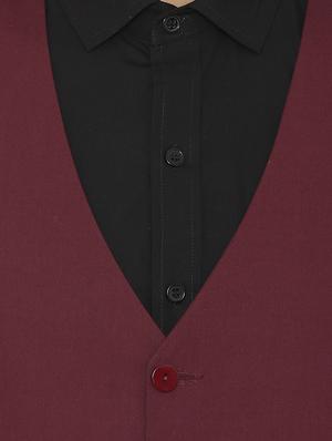 red cotton waist coat - 16085933 - Standard Image - 4