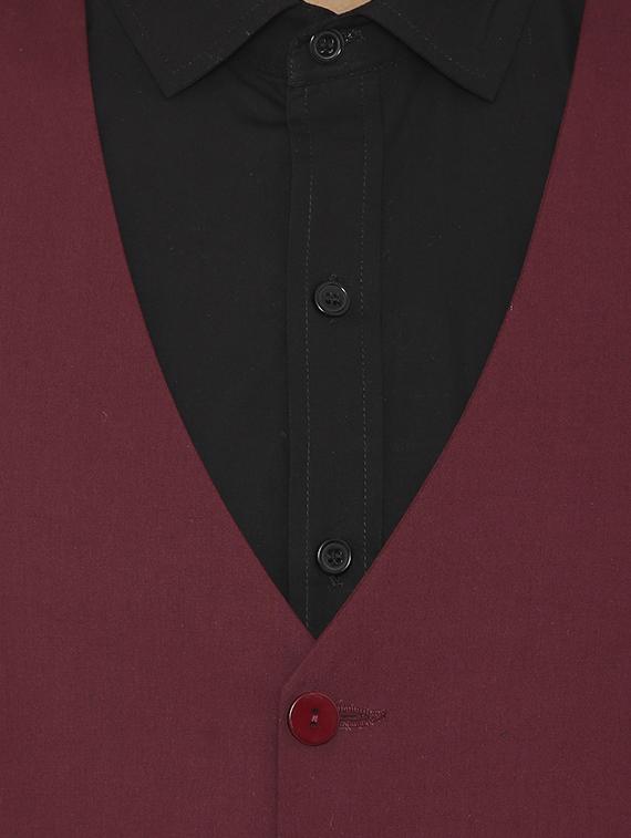 red cotton waist coat - 16085933 - Zoom Image - 4