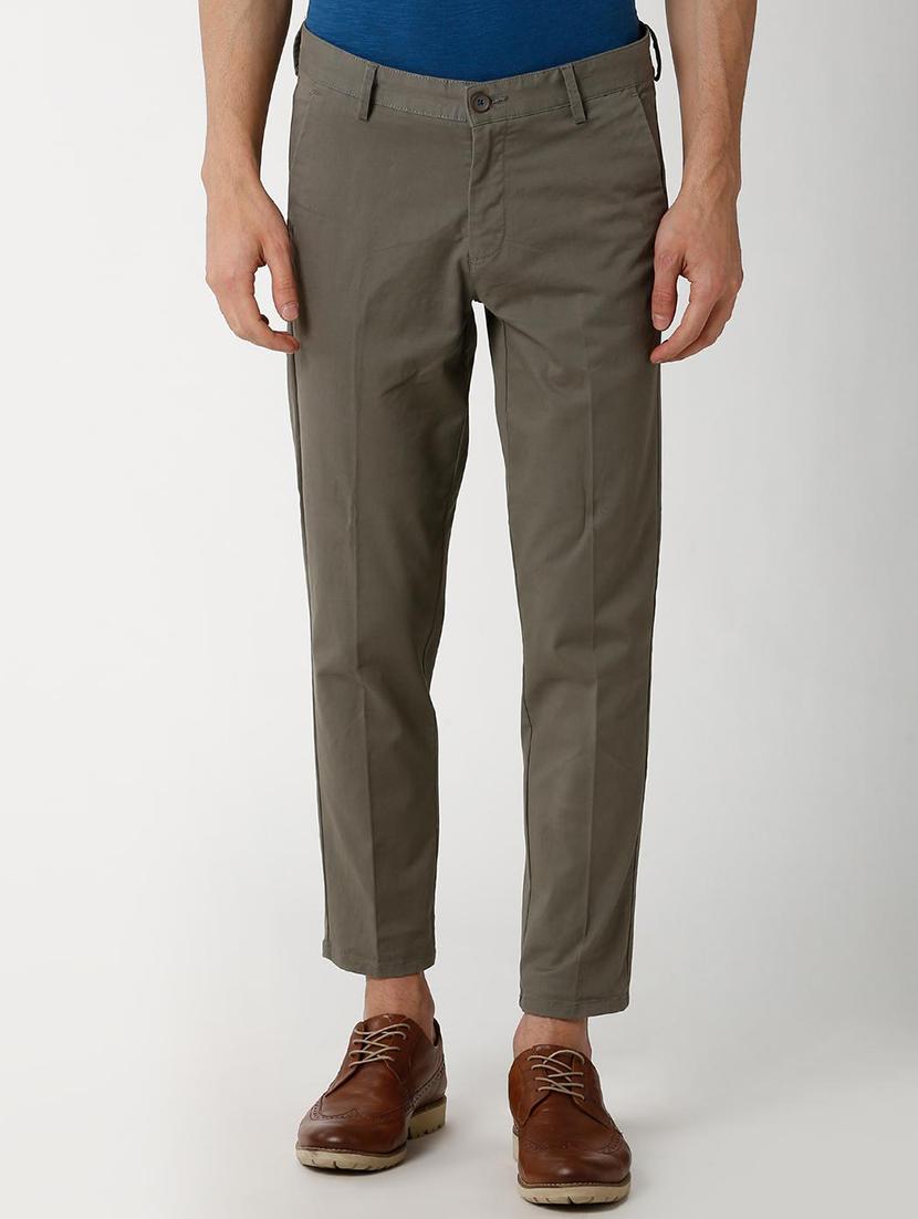 green cotton chinos casual trouser - 16086041 - Zoom Image - 1