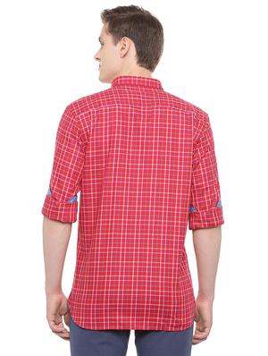 red checkered casual shirt - 16086075 - Standard Image - 2
