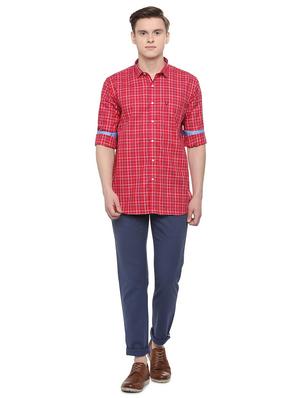 red checkered casual shirt - 16086075 - Standard Image - 3