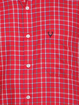 red checkered casual shirt - 16086075 - Standard Image - 4
