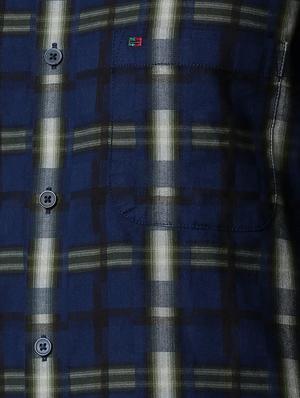blue checkered casual shirt - 16086106 - Standard Image - 5