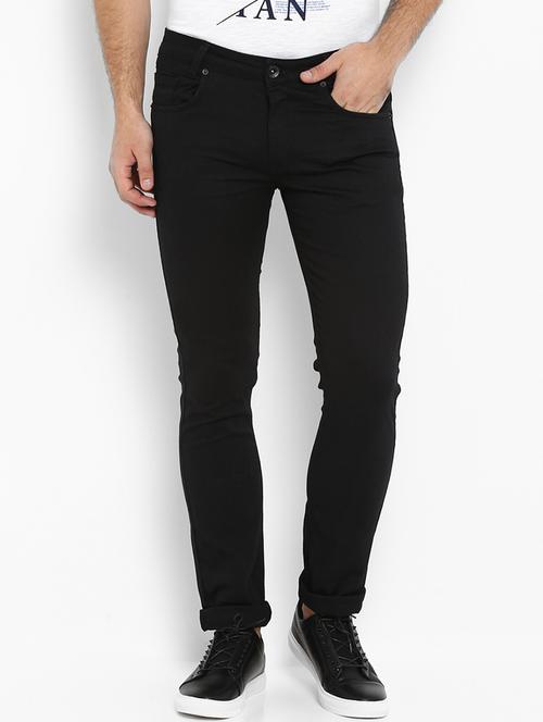 black solid chinos - 16087901 - Standard Image - 1