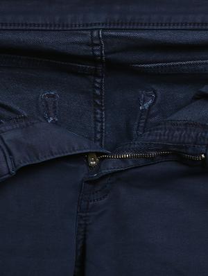 blue solid chinos - 16087905 - Standard Image - 5