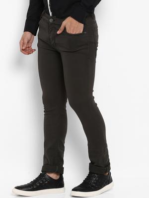 olive green solid chinos - 16087906 - Standard Image - 2