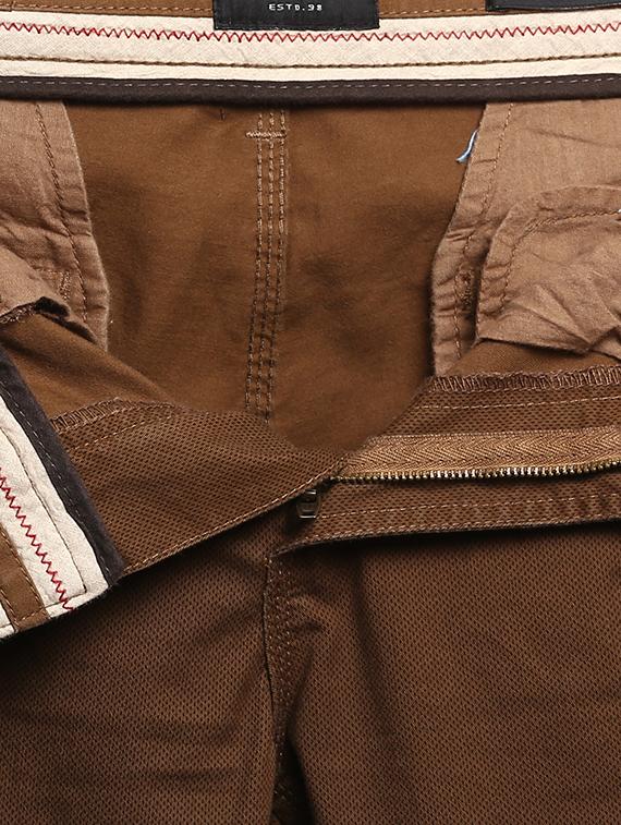 brown solid chinos - 16087907 - Zoom Image - 5
