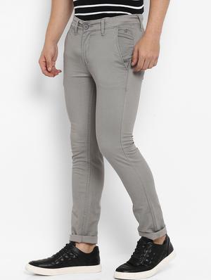 grey solid chinos - 16087908 - Standard Image - 2
