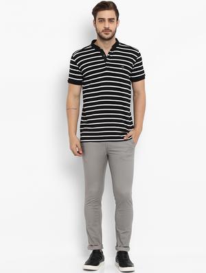 grey solid chinos - 16087908 - Standard Image - 4