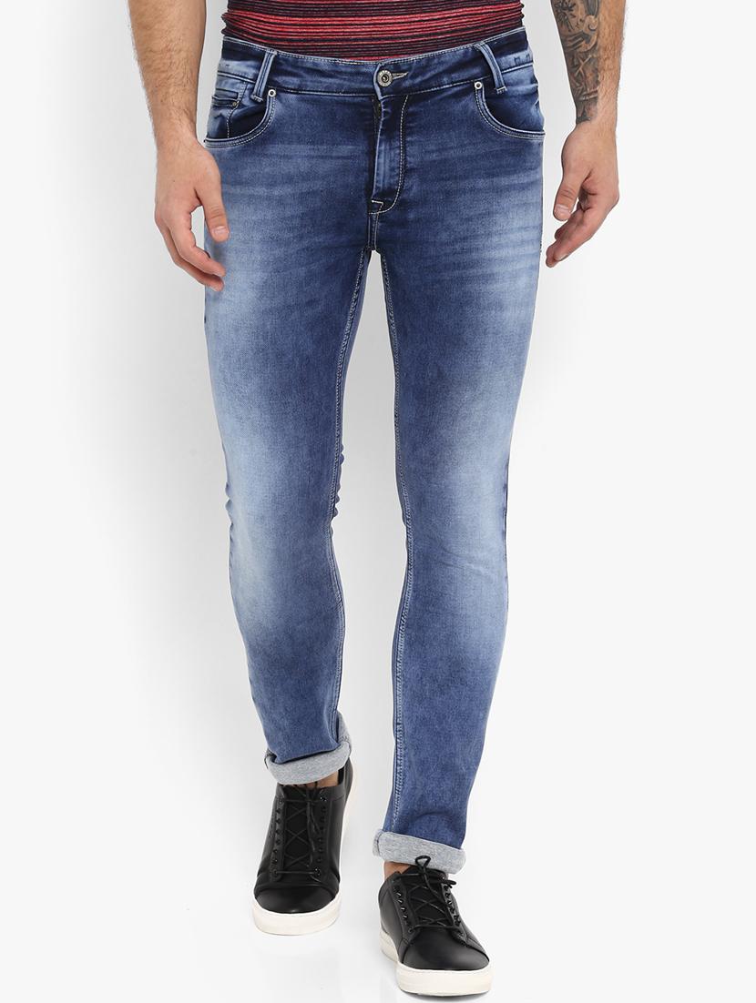 blue heavy washed jeans - 16087910 - Zoom Image - 1