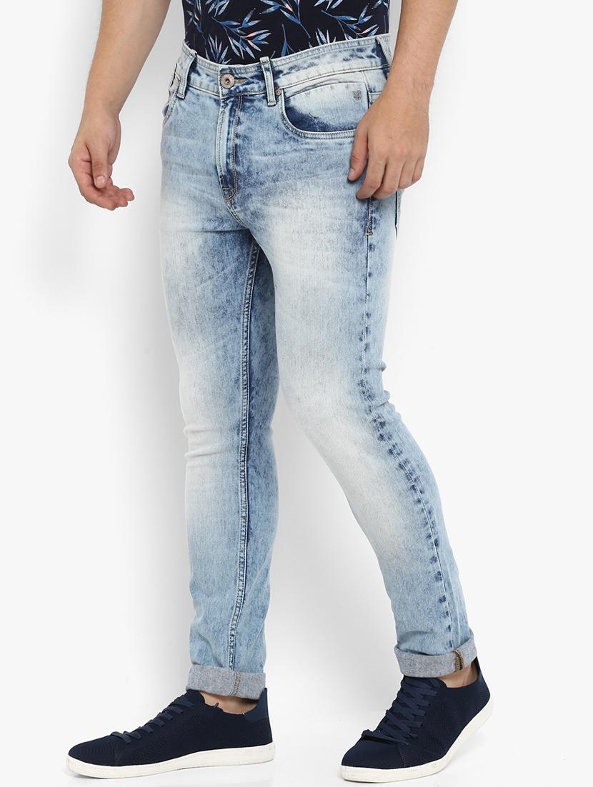 blue heavy washed denim jeans - 16087928 - Zoom Image - 2
