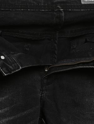 black slashed knee jeans - 16087931 - Standard Image - 5