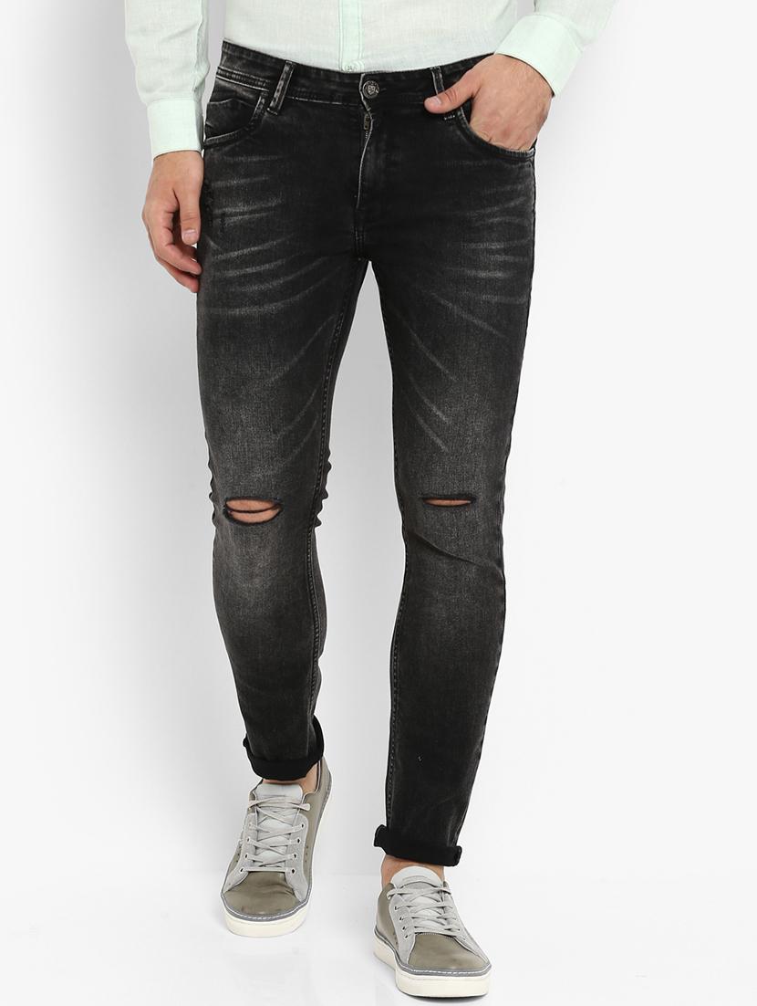 black slashed knee jeans - 16087931 - Zoom Image - 1