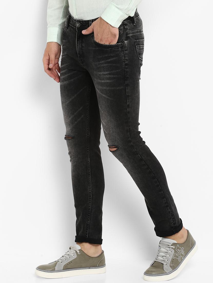 black slashed knee jeans - 16087931 - Zoom Image - 2