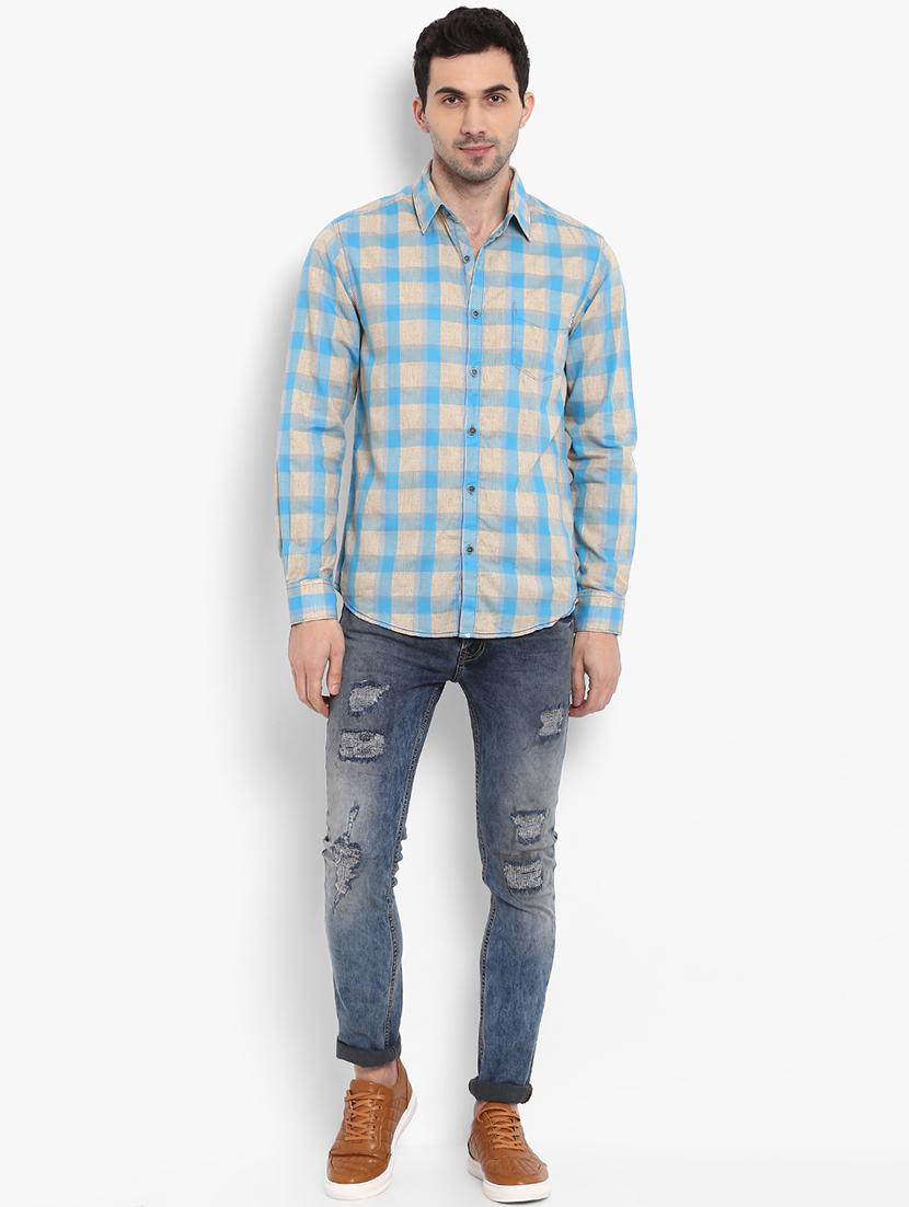 multicolor checkered casual shirt - 16087951 - Zoom Image - 4