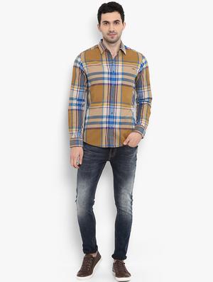 brown checkered casual shirt - 16087963 - Standard Image - 4