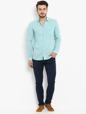 blue striped casual shirt - 16087971 - Standard Image - 4