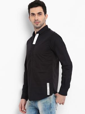black solid short kurta - 16087996 - Standard Image - 2