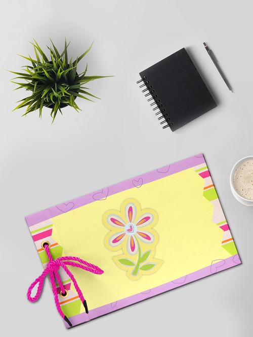 sehaz artworks mauveflower photo album diy handmade album scrapbook for anniversary, wedding, travelling, baby shower - 16088115 - Standard Image - 1