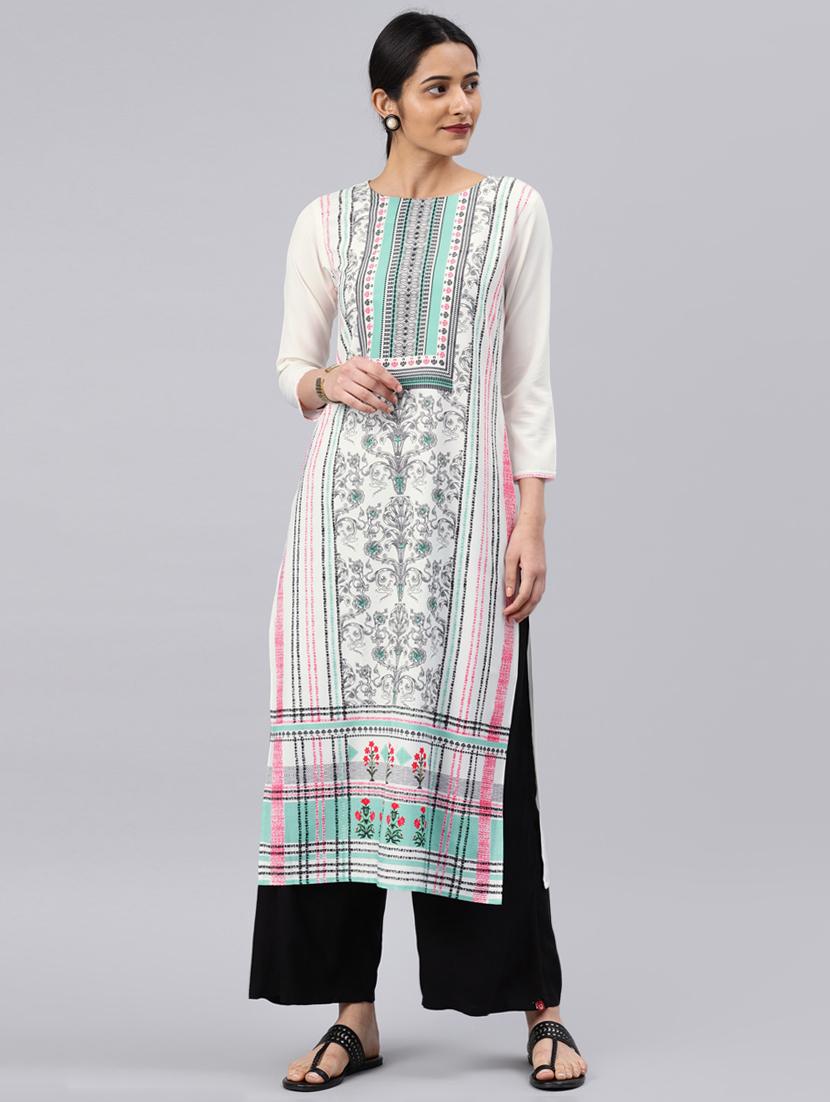 Printed straight kurta - 16088989 - Zoom Image - 1