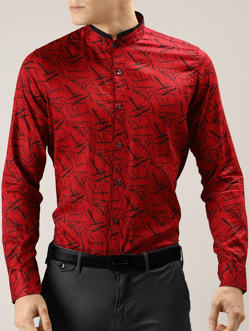 red printed casual shirt - 16089606 - Zoom Image - 1